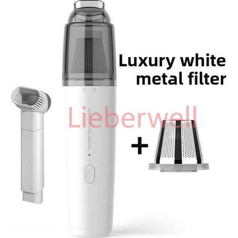 Aspirateur automatique portatif 13KPA 2600mAh, Rechargeable, faible bruit, 50dB, léger, humide et sec, nettoyeur d'intérieur de voiture pour SUV berline ,WHITE