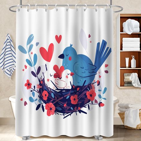 Rideau de bain en polyester 180x180 Étanche bâche polyester douche pour décoration salle de bain (1/5)