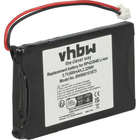 vhbw Akku kompatibel mit Hitachi HI-D6, HI-D6-II schnurlos Festnetz Telefon (600 mAh, 3,7 V, Li-Ion)