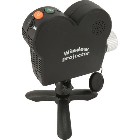 Projecteur lumineux d'Halloween pour fenêtre extérieure avec trépied et haut-parleur intégré - Décoration d'Halloween et de Noël - Prise UE 100-240 V (1/5)