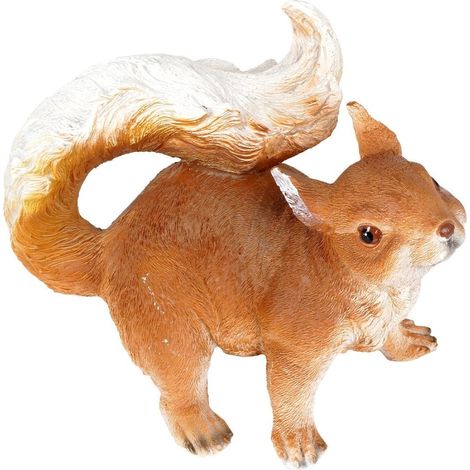 Figurine de jardin unique écureuil en pierre synthétique
