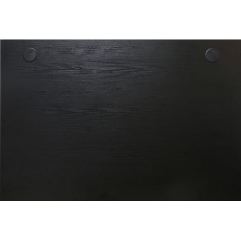 STIER Schreibtischplatte 160x80cm, schwarz, melaminbeschichtet, 25mm dick, mit Kabeldurchlässen, tabletop, modernes Design