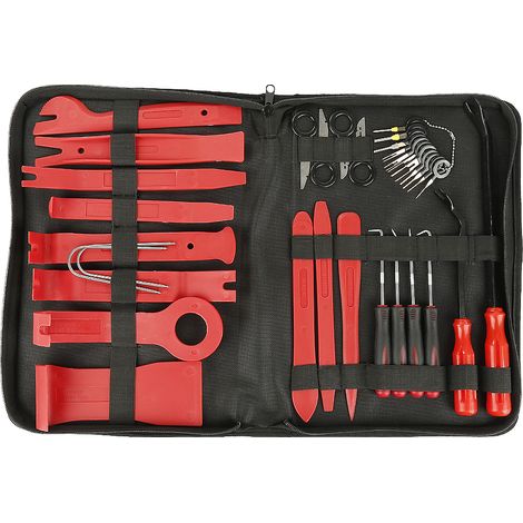 35 PCS Outils Garniture Voiture, Outils pour Garnitures Installation Kit Outil Démontage Garniture pour Panneau/Autoradio/Accessoires/Porte/Tableau de Bord de Voiture, Installateur Pry Outils (1/5)