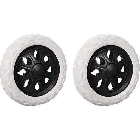 Ulisem Pack of 2 Replacement Wheels for Shopping Trolleys in Foam Rubber (Black, Hot Wheels) (1/4)