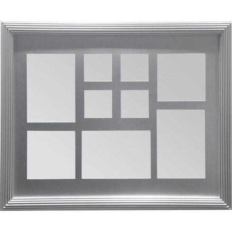 Premier Housewares Silver 9 Photo Multi Photo Frame (1/2)