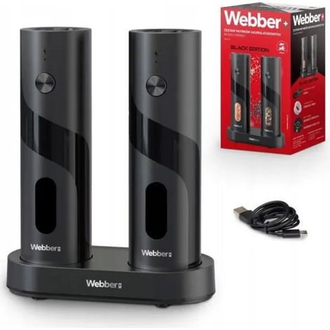 Macina sale e pepe elettrico ricaricabile USB, 2 pezzi (1/3)