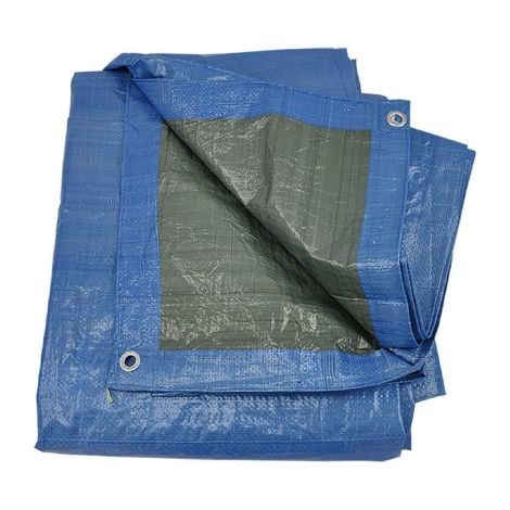 Bache a'  illets extra lourde 3 x 4 m en polye'thyle'ne haute e'paisseur 280 gr./m2 avec ourlet renforce' et coins recouverts