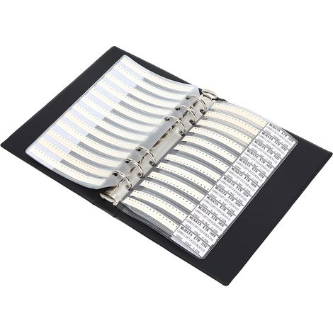 0201 Série 51 Types de condensateurs Kits de composants électroniques Livre d'échantillons Noir (1/5)