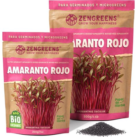 Semillas para germinar eco Amaranto rojo 500 g microgreens (1/5)