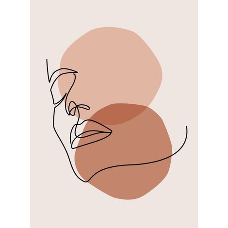 Papier peint panoramique - Femme Boho - 130 cm x 176 cm (1/2)