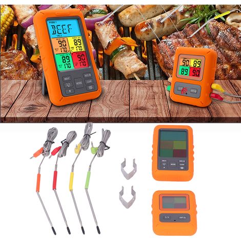 Kabelloses digitales Grillthermometer mit 4 Sonden zum Grillen, Backen und Räuchern (1/5)