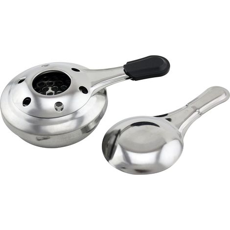 Quemador de alcohol, quemador de alcohol para fondue, quemador de alcohol en gel, acero inoxidable, 15,5 x 9,9 x 4,8 cm (1/5)