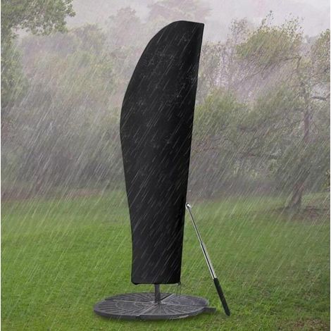 Housse de Protection pour Parasol Déporté Grande 280cm avec Tige Télescopique Couverture pour Parasol de Jardin Imperméable Anti-UV (1/4)