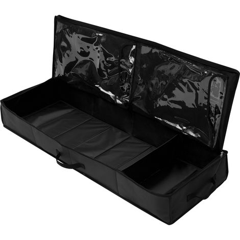 Sac de rangement pour papier cadeau, noir, en tissu Oxford 600D, idéal pour le rangement sous le lit, avec fermeture Velcro amovible. (1/5)