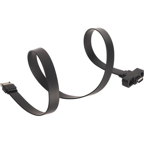 Câble d'extension USB-C 3.1 Gen 2 pour connecteur avant, 10 Gbit/s, souple, 50 cm, Type E mâle vers Type C femelle (1/5)