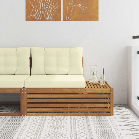 vidaXL Divano Esterno Finale con cuscino Naturale 115 x 83 x 73