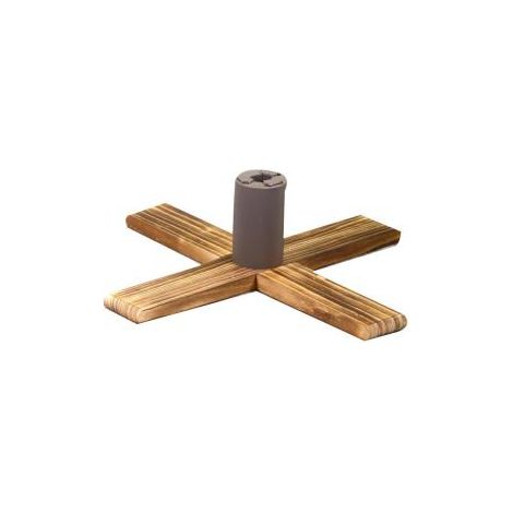 Quadratischer verstellbarer Baumsockel aus Naturholz 3 Maße cm54x54h16