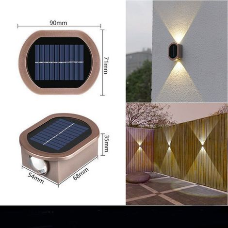 Applique murale solaire LED - - Éclairage extérieur - Énergie solaire - IP65 - 600 mAh (1/3)
