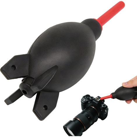 Soufflet - 1 Unité - Caoutchouc Naturel - Nettoyage Poussière - Objectif Et Capteur - Noir Compact (1/5)