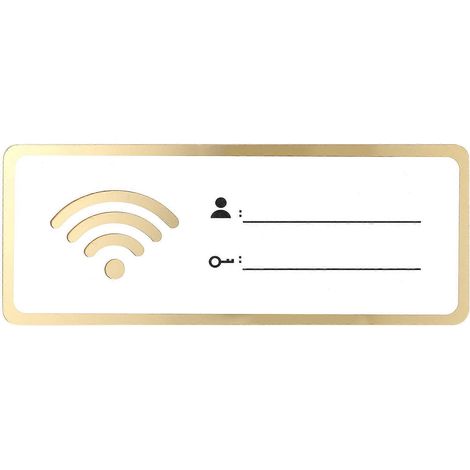 Panneau Wi-Fi en acrylique réinscriptible avec identifiant et mot de passe pour commerce public-25X10X0.3CM-White (1/3)