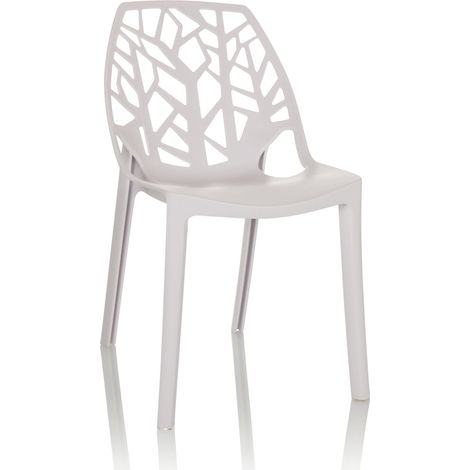 Chaise visiteur / Chaise à coque ARTIFO TRI Plastique blanc hjh OFFICE (1/5)
