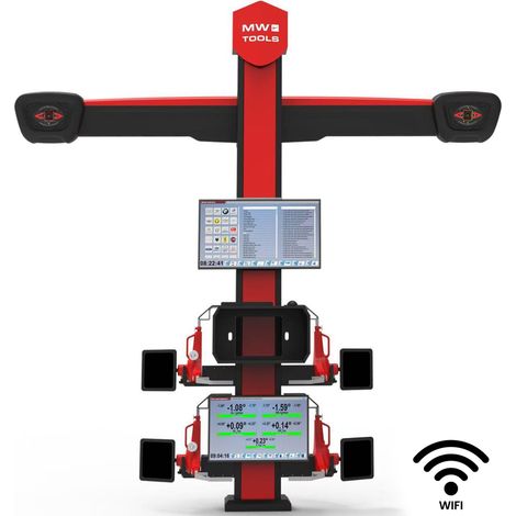 Banc de géométrie 3D PRO avec assistance IA (ChatGPT Pro) – 4 roues 24" – Double écran MW Tools UA3D600 (1/5)