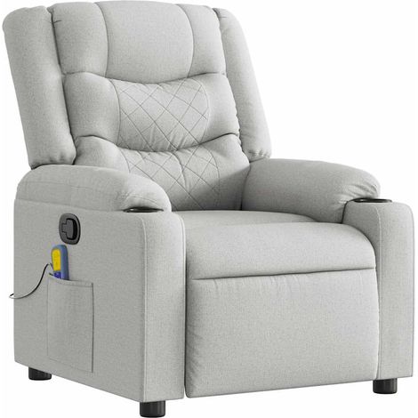 Maison Exclusive - Sillón de masaje reclinable de tela gris nube (1/5)