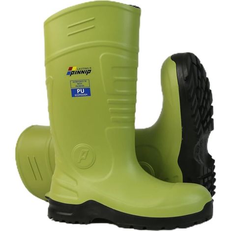 Bottes de travail en caoutchouc PU de catégorie S5 avec embout en acier - Imperméables, antidérapantes et résistantes à la perforation - Résistantes à l'huile et aux (1/5)