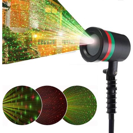 Projecteur LED éclairage de Noël pour jardin mobile extérieur et stroboscope étanche Rouge Vert (1/5)