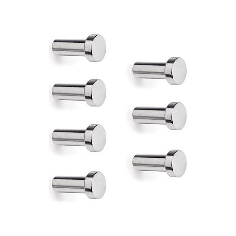 Emuca Lot de 7 crochets muraux Wellington, Zamak, chromé - talla (1/5)