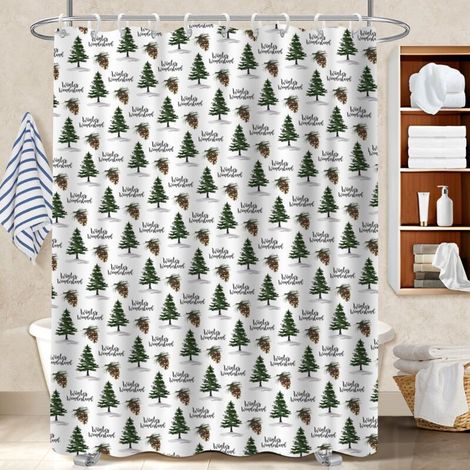 Rideau douche polyester 180x180 design bâche polyester douche pour salle de bain avec baignoire (1/5)