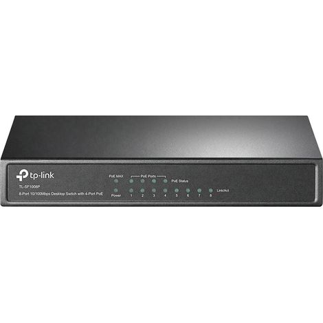TP-Link TL-SF1008P Non gestito Fast Ethernet (10/100) Supporto Power over Ethernet (PoE) Nero (1/5)