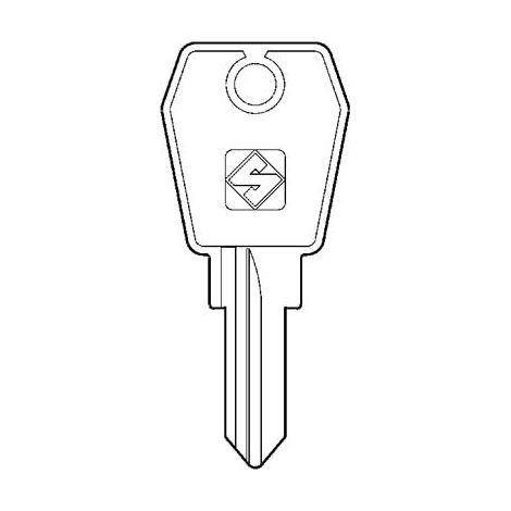 CHIAVE PIATTA EUROLOCKS EU5R SILCA - OTTONE NICHELATO- 10 pezzi
