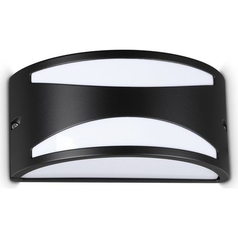Ideal Lux lampada da parete REX-3 1 luce E27 IP44 nero alluminio