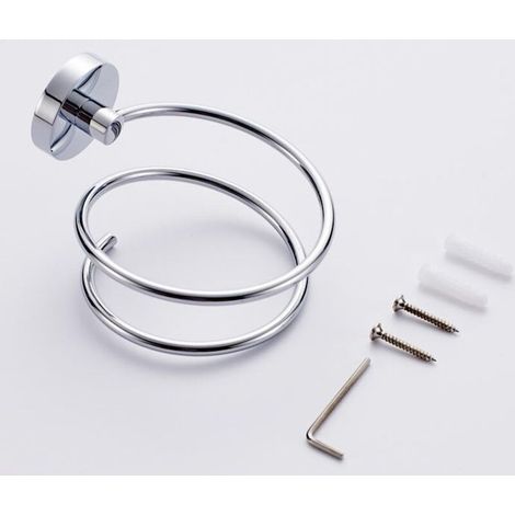Soporte de pared para secador de pelo, base/estantería para secador de pelo de acero inoxidable 304, accesorios de baño. (1/3)