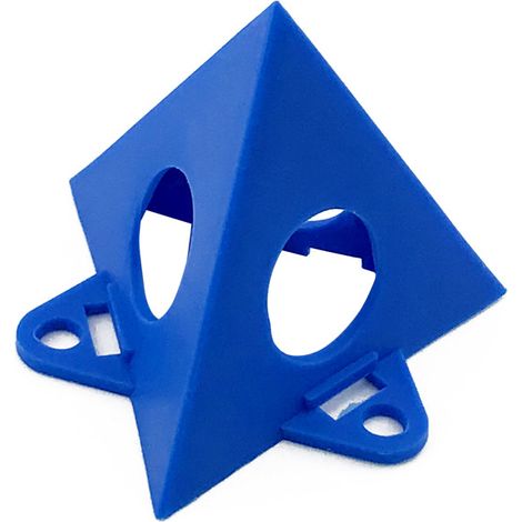 Cadre de support triangulaire en bois pour peinture en aérosol (bleu, 1 pièce) Peinture en aérosol triangulaire pyramidale, cadre de support en bois, patins de protection, huile de travail du bois con (1/5)