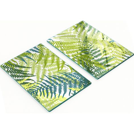 Taglieri e vassoi decorativi in vetro con motivo a felce, 2x40x52 cm (1/5)