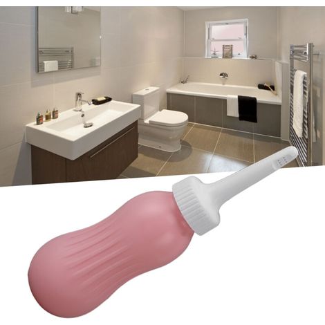 Pulvérisateur de Bidet Portable en Silicone, Injection lourde, 500ml, ampoule de bec de Bidet portatif pour femmes, rose pêche, maternité (1/5)