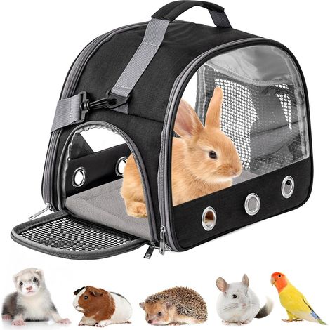 Petit sac de transport pour animal de compagnie avec coussin, sac de transport pour petit animal, boîte de transport pour chat avec ouverture latérale, sac de transport pour cochon d'Inde, boîte de (1/5)