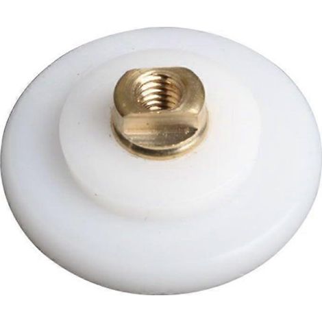 Roulettes de porte de douche en alliage de zinc avec poulie de suspension, étanches et résistantes à la rouille, roues silencieuses en nylon, lot de 2 pour portes coulissantes (1/5)