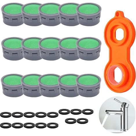 Mousseur Robinet, Aérateur De Filtre, Mousseur Robinet Cuisine, Filtre Aerateur Robinet Economie D'eau, Aérateur de Robinet, Aerateur Robinet Economie Eau, Cuisine Salle de Bain, M21 (1/5)