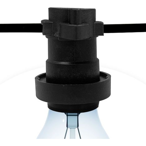 Portalámparas E27 Para Guirnalda De Cable Plano IP44