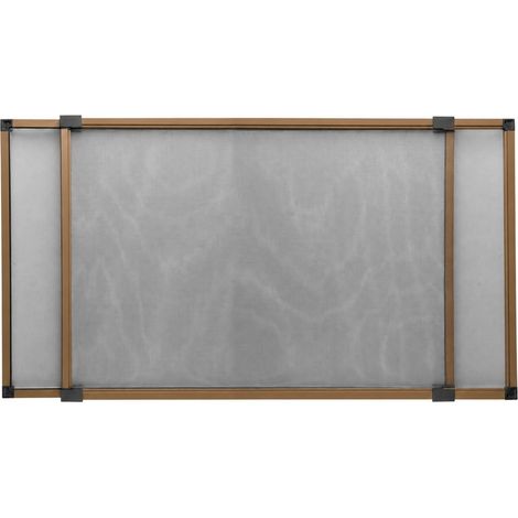 Mosquitera ventana fija extensible 50-92x40cm bronce (1/3)