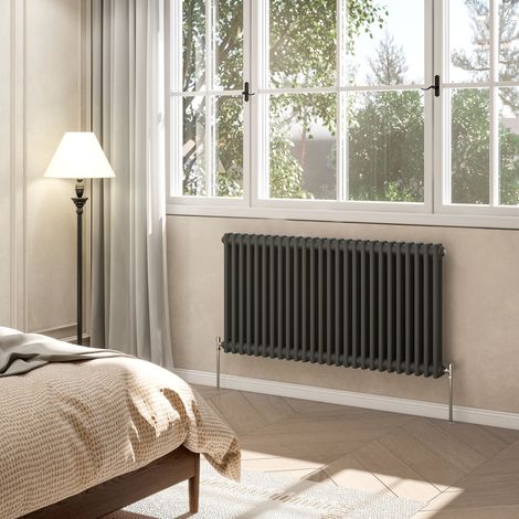 AVER-GROWTH 2 Column Traditional Cast Iron Style Radiator Anthracite 600x1190mm (1/5)
