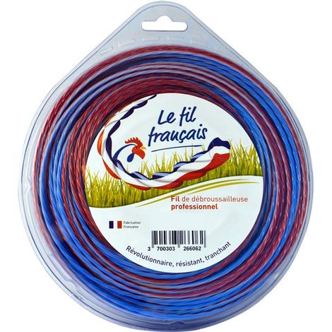 Oleo Mac – Fil débroussailleuse hélicoïdal 3 mm – Longueur 56m – Coupe nette et silencieuse – Pour herbes et broussailles