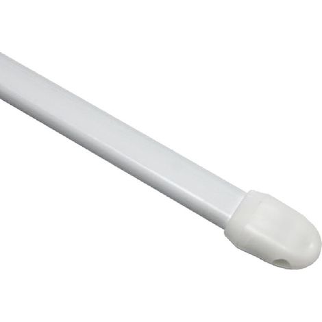 Barre de Vitrage, Embouts d'Extrémité en Plastique et Crochets à Vis Inclus, Extensible, 40-65 cm, Mates Argentés, Métal/Plastique (Lot de 3) (1/5)