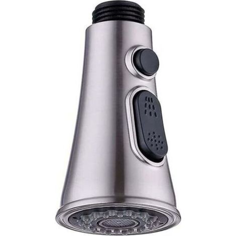 Cuisine Robinets Pommeau Douchette de Tête de Rechange pour Mitigeur, Douchette Douche Pommeau de Douche 2 Jets Chromé Robinet de Cuisine évier Robinet