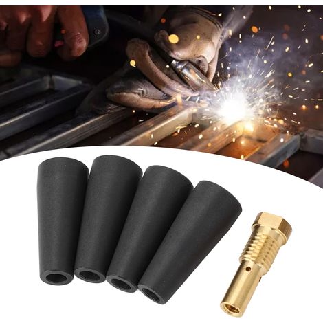K3493-1 5-teiliges Airless-Düsenset mit kontinuierlichem Durchfluss und 1 Gasverteiler aus Messing, kompatibel mit Century FC90/80GL Forney Easy Weld Titanium Easy Flux Lincoln Craftsman Chicago (1/5)