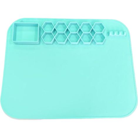 Tapis de Peinture en Silicone   Plateau Palette Antiadhésif Outil De Moulage Résine - pour Argile Couleur Dessin Bureau Artisanat (1/5)