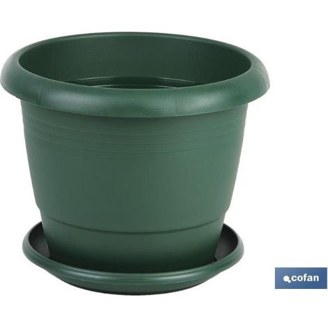 maceta verde modelo gardenia 30x25+ plato24cm venta unitaria